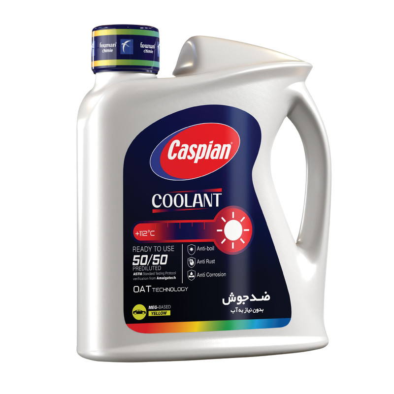 ضدیخ و ضدجوش آماده مصرف 50 به 50 کاسپین مدل کولانت حجم 1.8 لیتر
